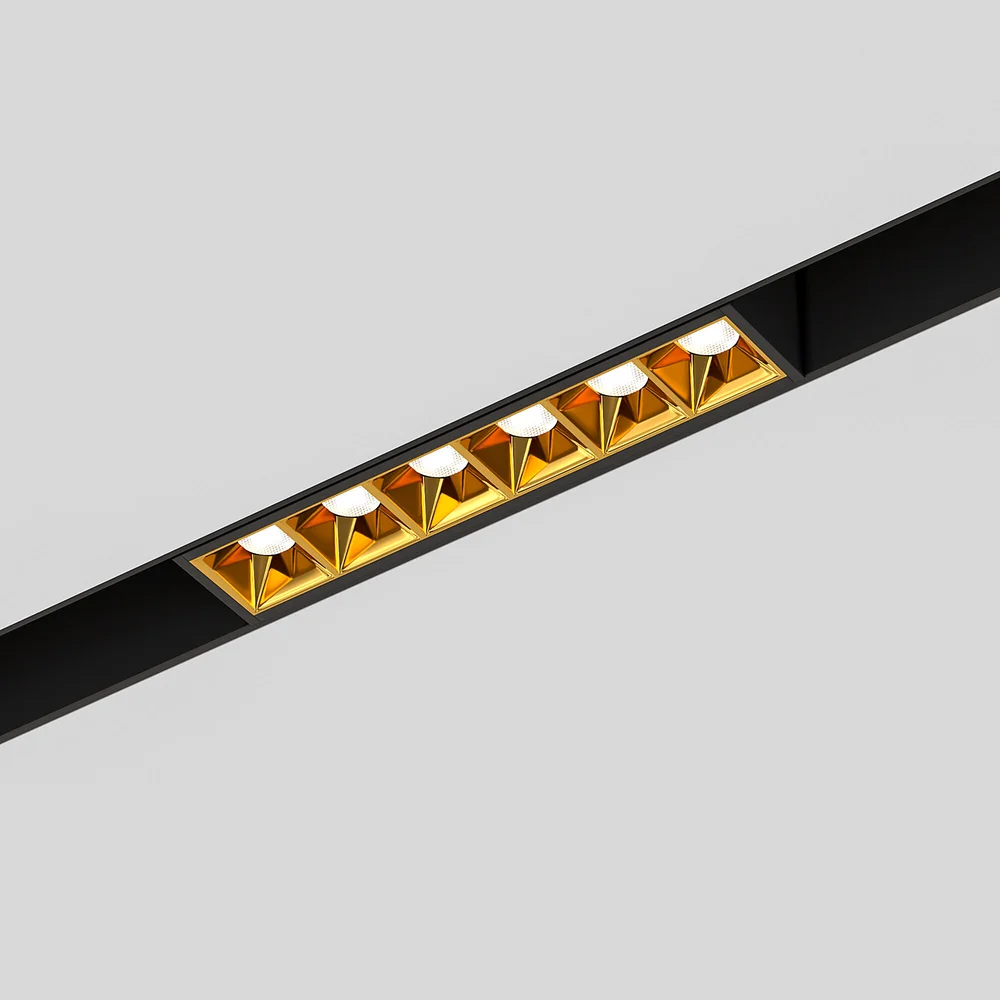 Slim Magnetic Трековый светильник 6W 4000K Artas чёрный/золото 85101/01 Elektrostandard
