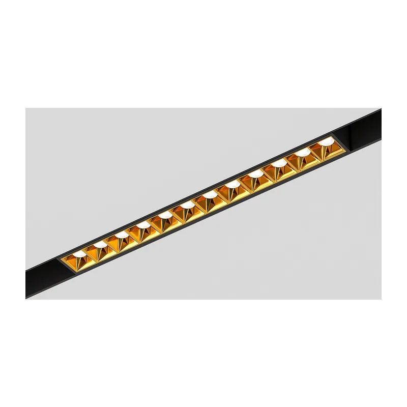 Slim Magnetic Трековый светильник 12W 4000K Artas чёрный/золото 85103/01 Elektrostandard
