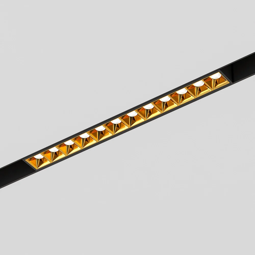 Slim Magnetic Трековый светильник 12W 4000K Artas чёрный/золото 85103/01 Elektrostandard