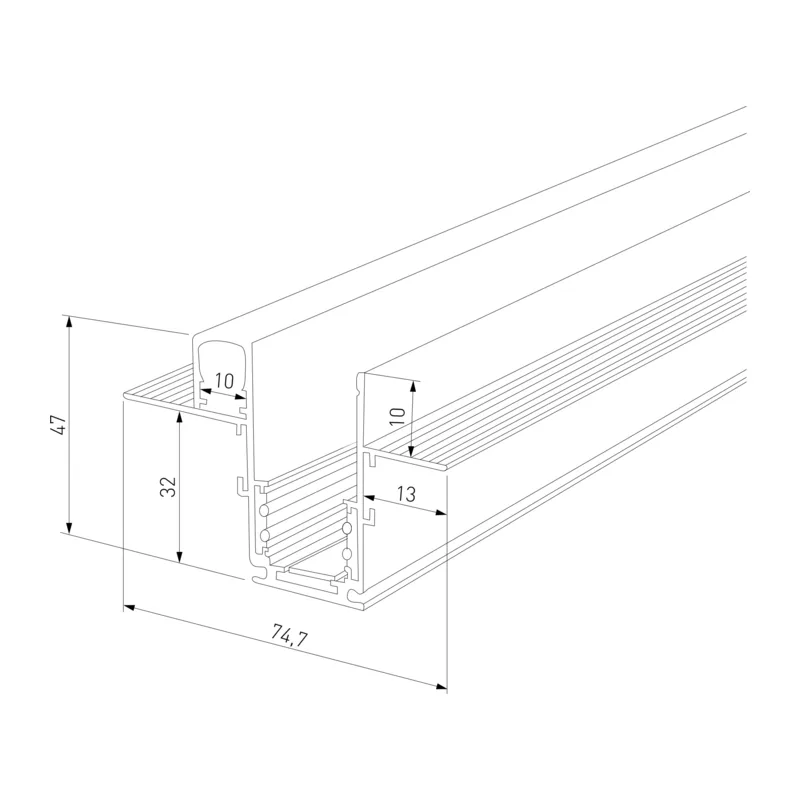 Slim Magnetic Шинопровод встраиваемый с местом под светодиодную ленту чёрный (2м) 85132/00 Elektrostandard 6