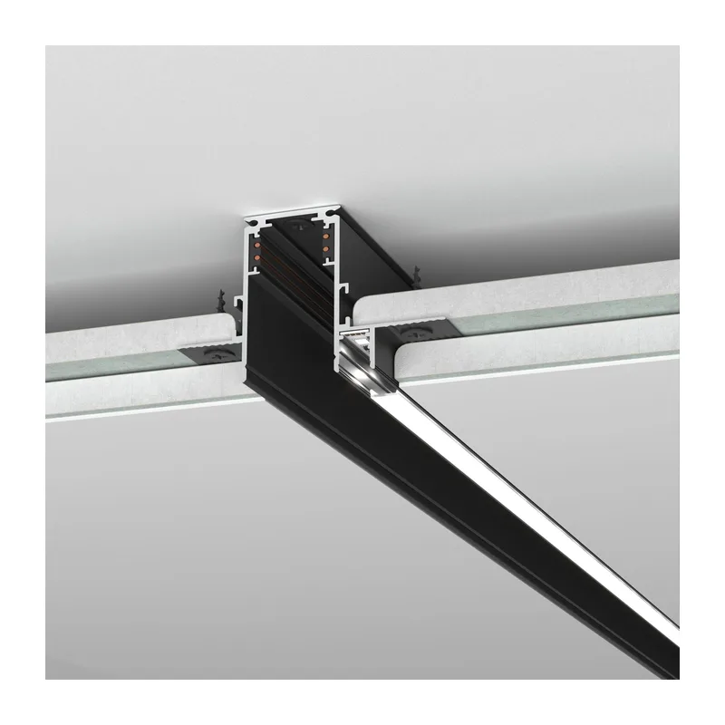 Slim Magnetic Шинопровод встраиваемый с местом под светодиодную ленту чёрный (2м) 85132/00 Elektrostandard