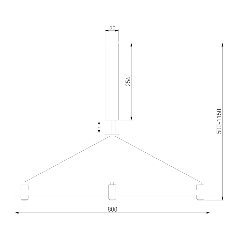 Esthetic Magnetic Шинопровод с тросовыми креплениями Round черный ⌀800 85138/00 Elektrostandard 10
