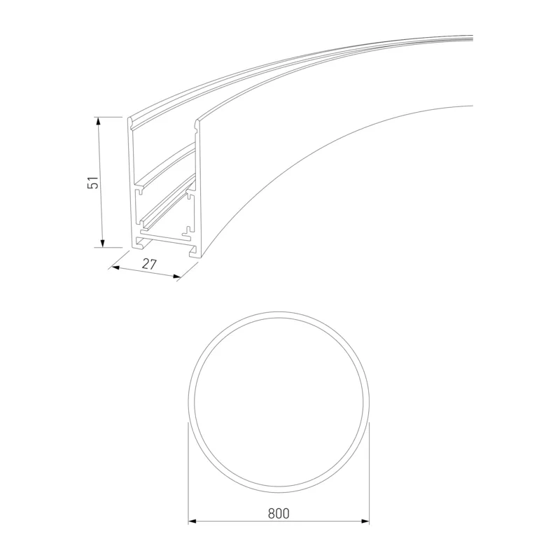 Slim Magnetic Накладной радиусный шинопровод черный ⌀ 800мм 85160/00 Elektrostandard 3