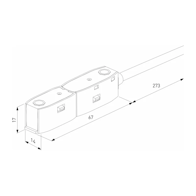 Slim Magnetic Ввод питания гибкий черный 85162/00 Elektrostandard 3
