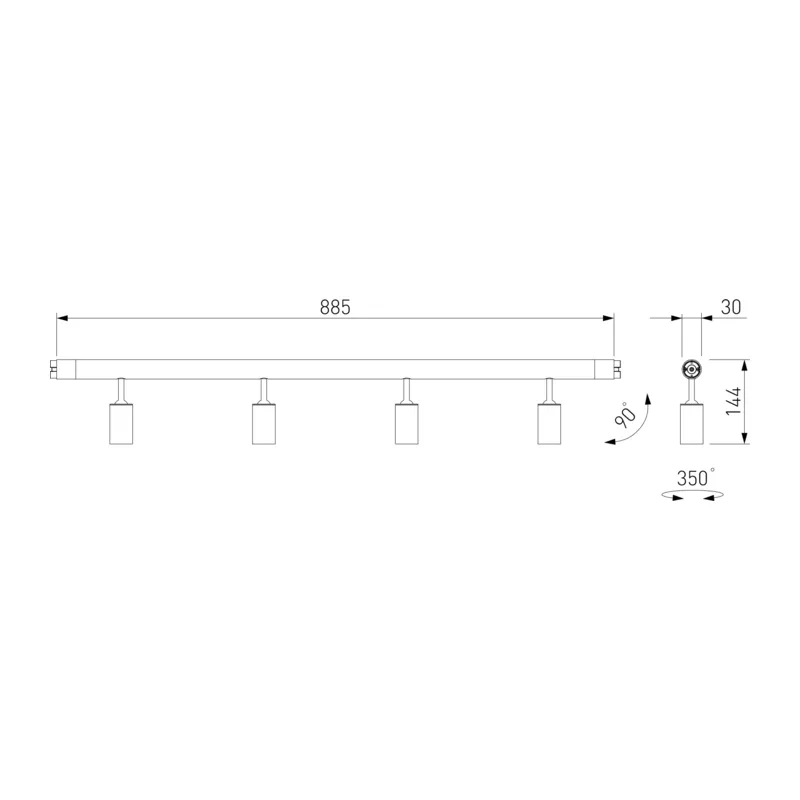 Module System Трековый светильник 18W 3000K (черный) 85177/01 Elektrostandard 7