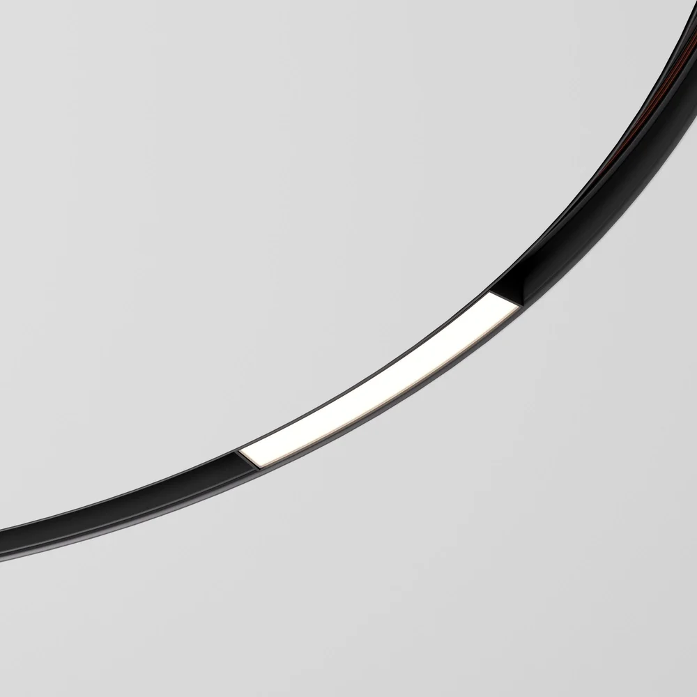 Slim Magnetic Трековый светильник для радиусного шинопровода 8W 4200K Planar чёрный Ø 1200мм 85181/01 Elektrostandard