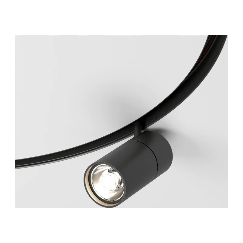 Slim Magnetic Трековый светильник для радиусного шинопровода 20W 4200K Comfi чёрный Ø 800мм 85187/01 Elektrostandard