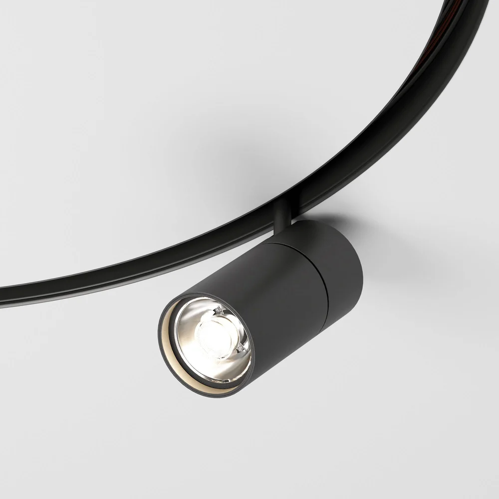 Slim Magnetic Трековый светильник для радиусного шинопровода 20W 4200K Comfi чёрный Ø 800мм 85187/01 Elektrostandard