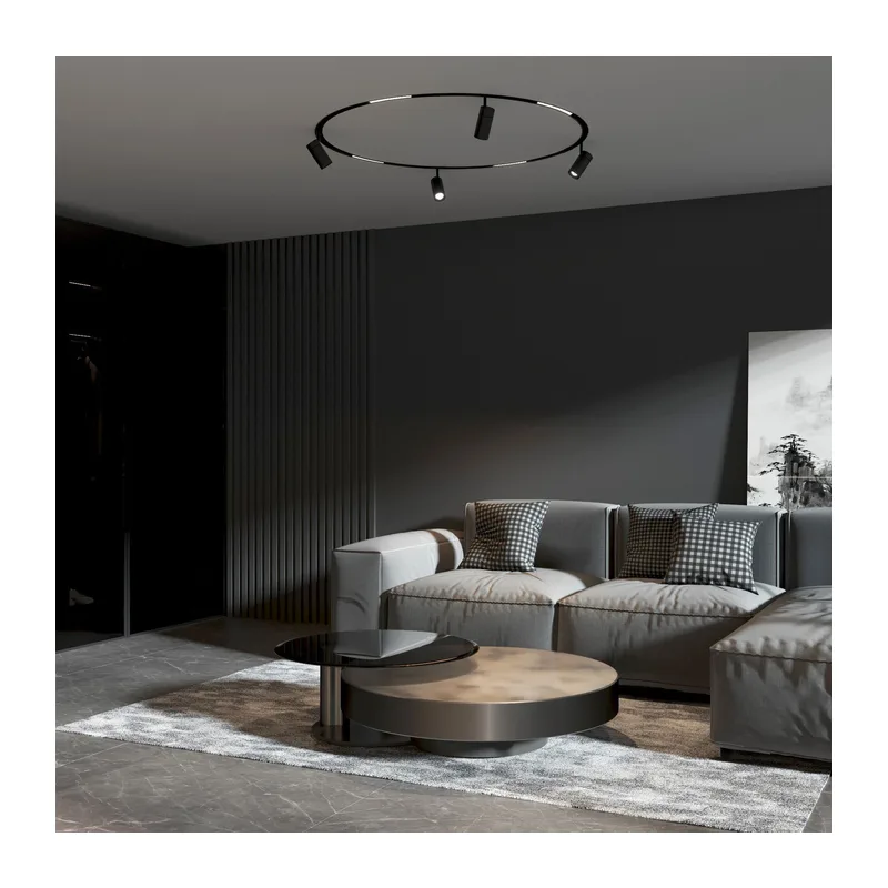 Slim Magnetic Трековый светильник для радиусного шинопровода 12W 4200K Comfi чёрный Ø 800мм 85188/01 Elektrostandard 3