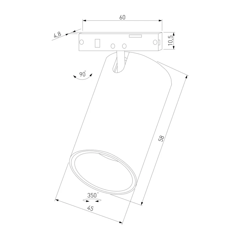 Mini Magnetic Трековый светильник 9W 3000K белый/черный 85203/01 Elektrostandard 7