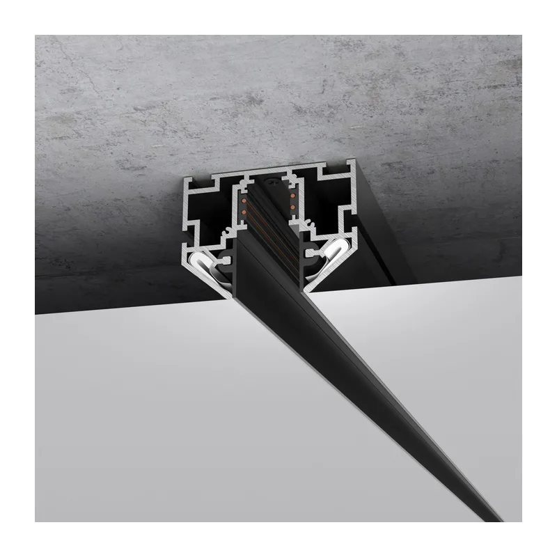 Slim Magnetic Шинопровод в натяжной потолок с декоративными вставками черный (2м) 85204/00 Elektrostandard