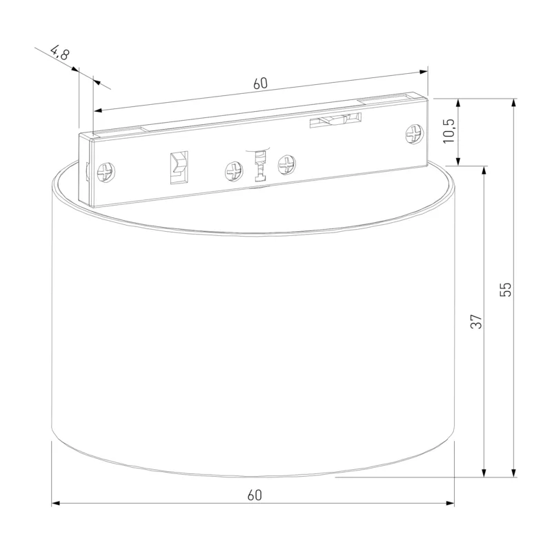 Mini Magnetic Трековый светильник 5W 3000K латунь/черный 85206/01 Elektrostandard 6