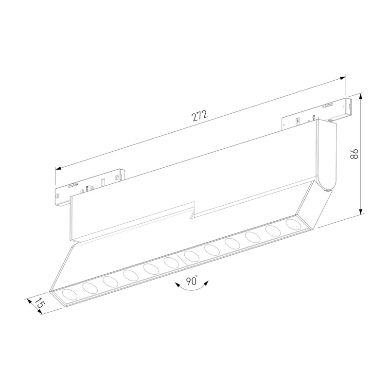 Mini Magnetic Трековый светильник 12W 3000K черный 85208/01 Elektrostandard 6