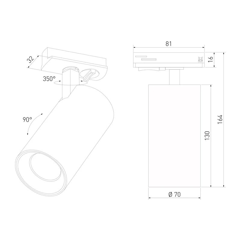 Basic System Comel Трековый поворотный светильник 18W 4200K черный однофазный 85211/01 Elektrostandard 5