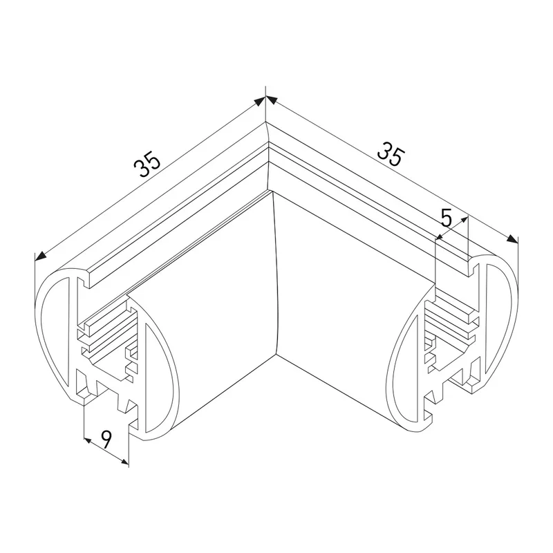 Mini Magnetic Коннектор угловой для накладного шинопровода Round черный 85215/00 Elektrostandard 4