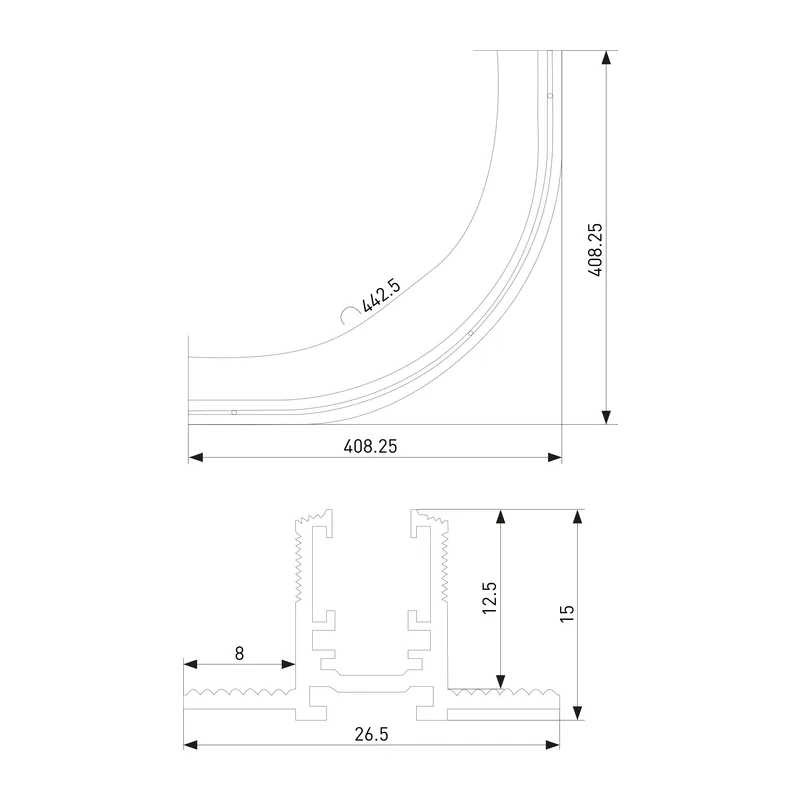Mini Magnetic Шинопровод под ГКЛ 12,5 мм черный Ø600 85219/00 Elektrostandard 5