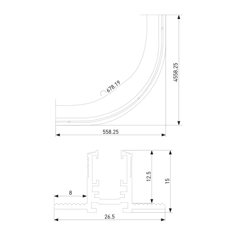 Mini Magnetic Шинопровод под ГКЛ 12,5мм черный Ø900 85220/00 Elektrostandard 5