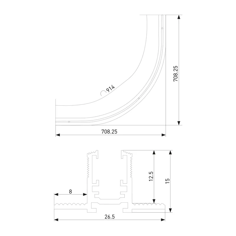 Mini Magnetic Шинопровод под ГКЛ 12,5мм черный Ø1200 85221/00 Elektrostandard 5
