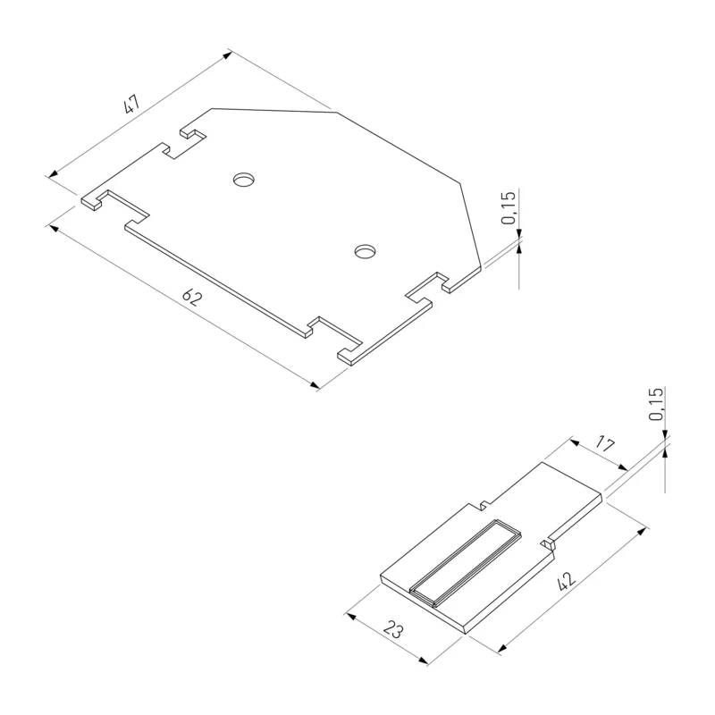 Slim Magnetic Комплект заглушек для шинопровода в натяжной потолок: торцевая и внутренняя черный 85233/00 Elektrostandard 5