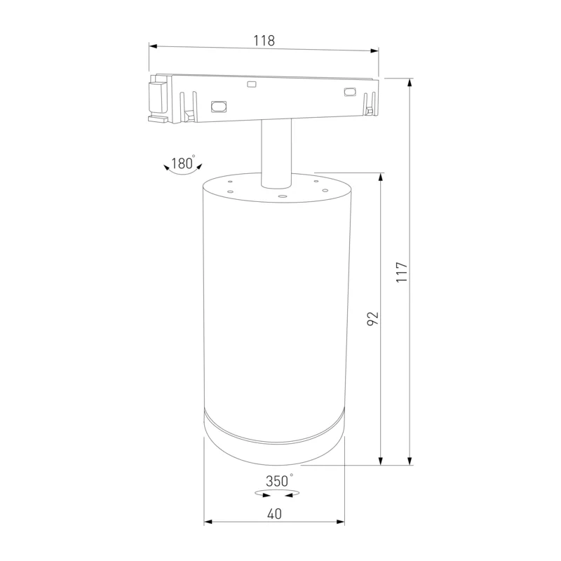 Slim Magnetic R07 Трековый светильник 8W 4200K Porte черный 85507/01 Elektrostandard 6
