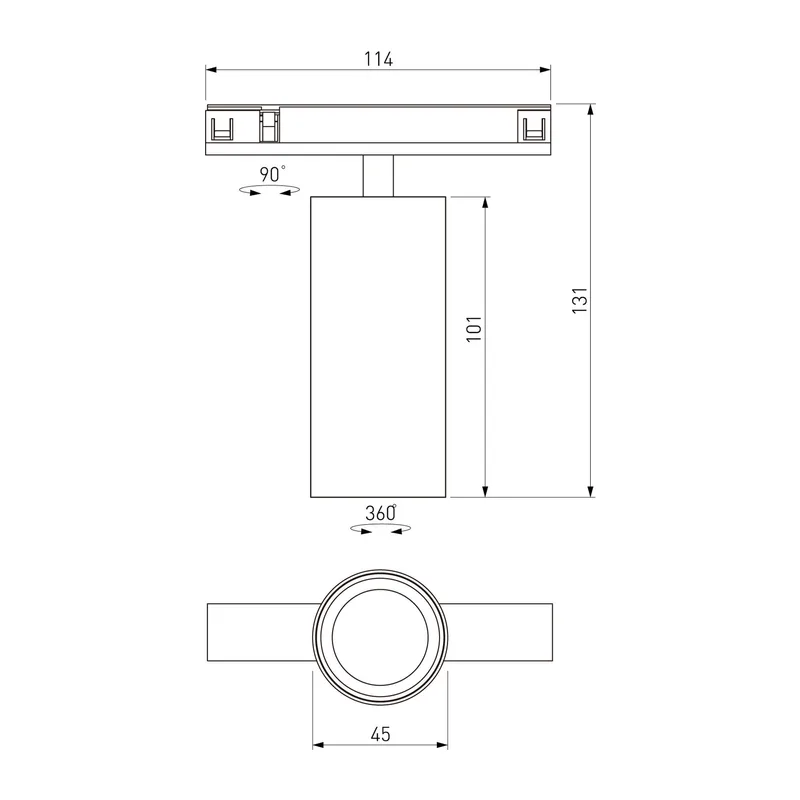 Brass Line Трековый светильник 10W 3000K латунь 85525/01 Elektrostandard 9