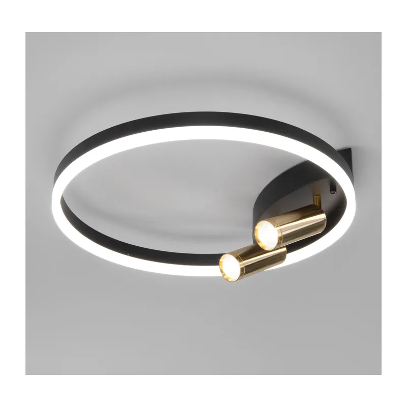 Умный потолочный светильник Eurosvet Luminari 90247/3 черный/золото Smart