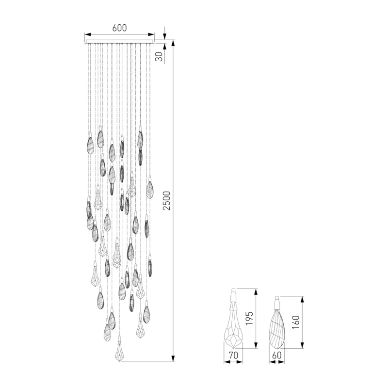 Подвесной светильник с хрусталем 91100 LED Bogate's 5