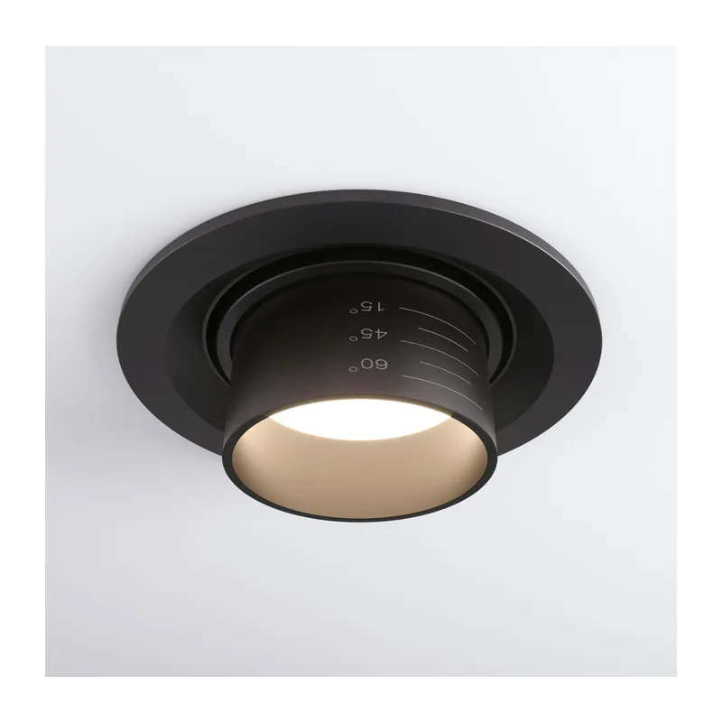Встраиваемый светодиодный светильник с регулировкой угла освещения 9920 LED 15W 4200K черный Elektrostandard 2