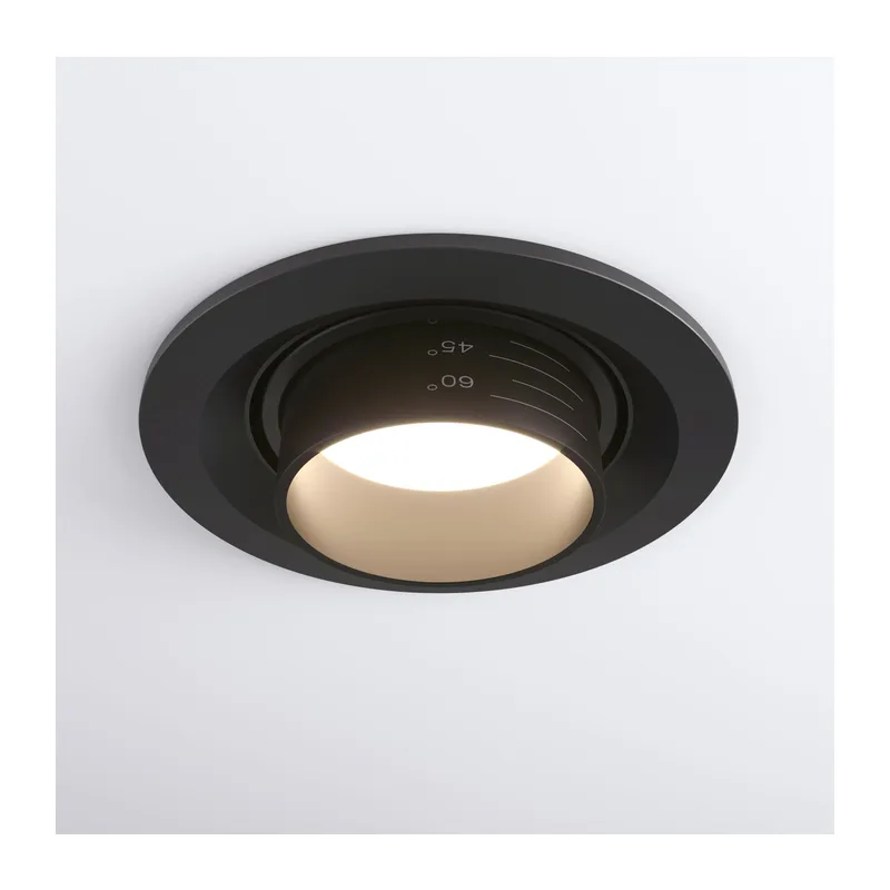 Встраиваемый светодиодный светильник с регулировкой угла освещения 9920 LED 15W 4200K черный Elektrostandard 3