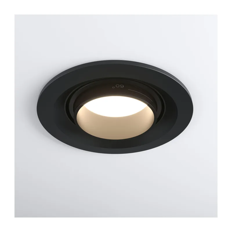 Встраиваемый светодиодный светильник с регулировкой угла освещения 9920 LED 15W 4200K черный Elektrostandard 4