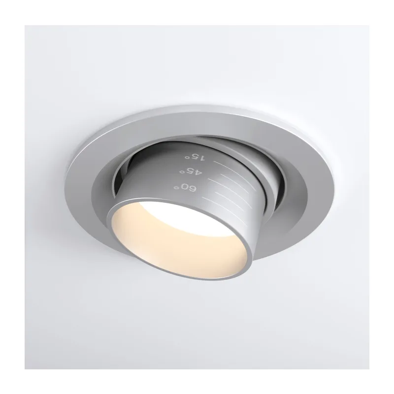 Встраиваемый светодиодный светильник с регулировкой угла освещения 9920 LED 15W 4200K серебро Elektrostandard
