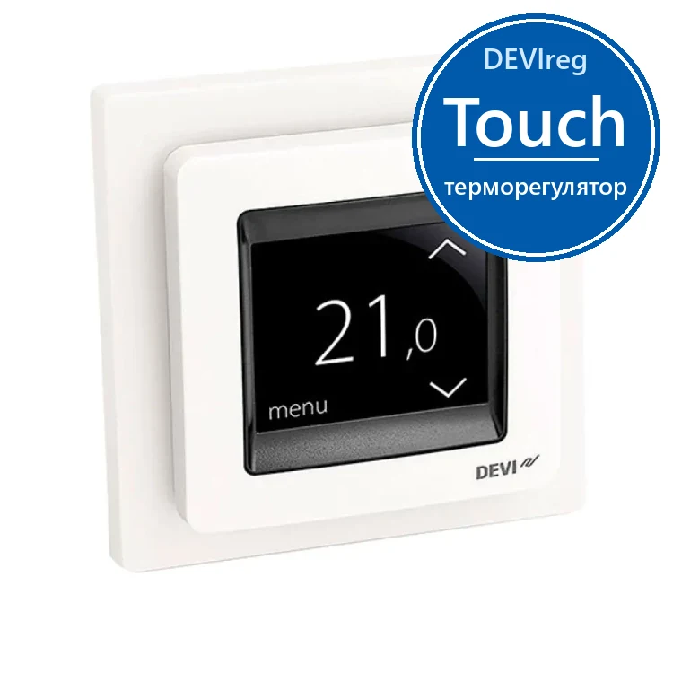 DEVIreg Touch белый Сенсорный терморегулятор с датчиком температуры
