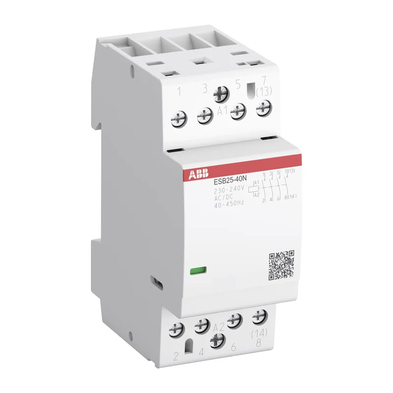 ABB Контактор ESB25-40N-01 модульный (25А АС-1, 4НО), катушка 24В AC/DC 2