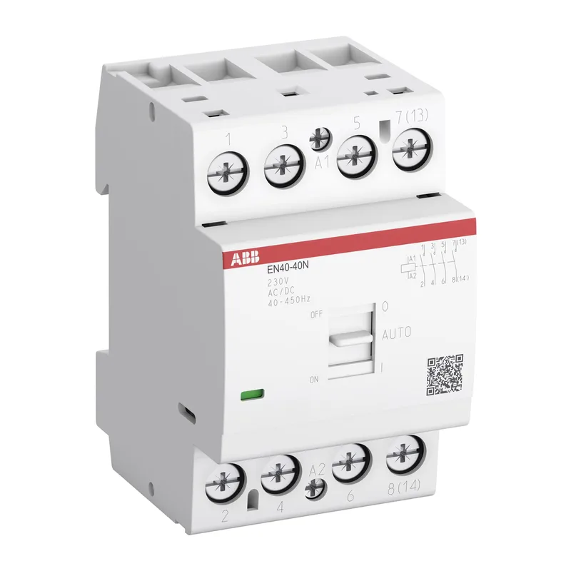 ABB контактор модульный EN40-40N-06 (40А АС-1, 4НО), катушка 230В AC/DC 3 модуля 2