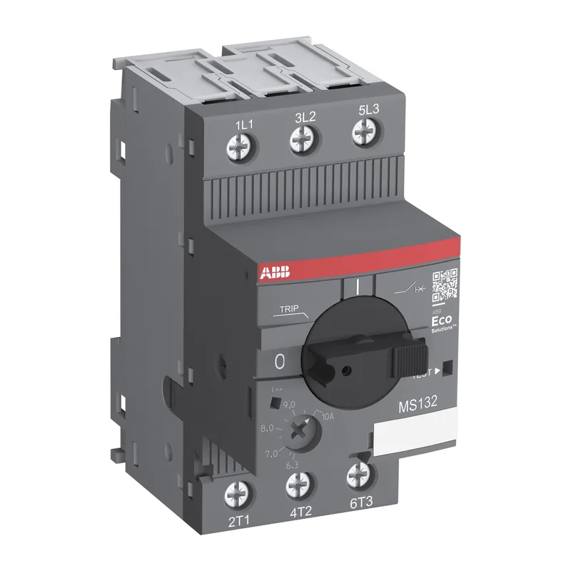 MS132-10 Автомат ABB 100кА с регулируемой тепловой защитой 6.3A - 10А