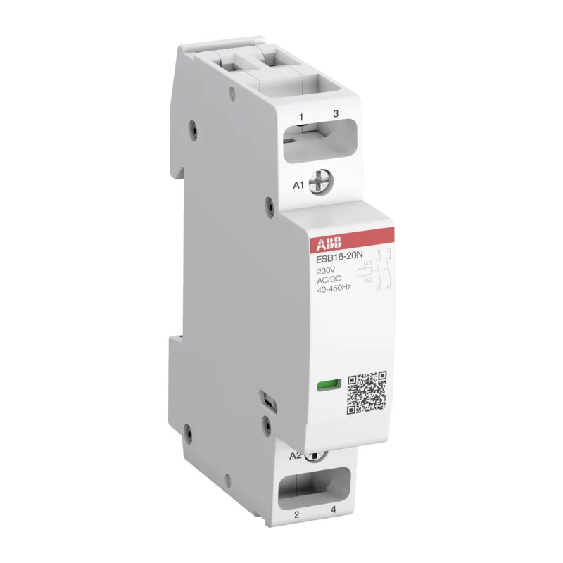 ABB Контактор ESB16-20N-06 модульный (16А АС-1, 2НО), катушка 230В AC/DC
