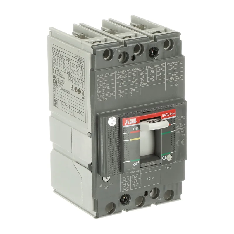 Автомат ABB XT1B 160 TMD 16-450 3p F F Выключатель автоматический 1SDA066799R1