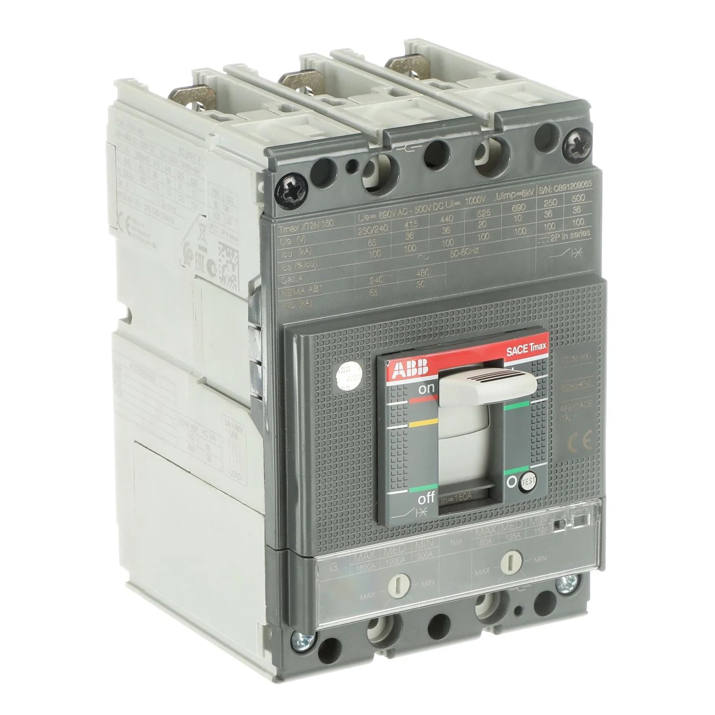 Автомат ABB XT2N 160 TMA 160-1600 3p F F Выключатель автоматический 1SDA067020R1