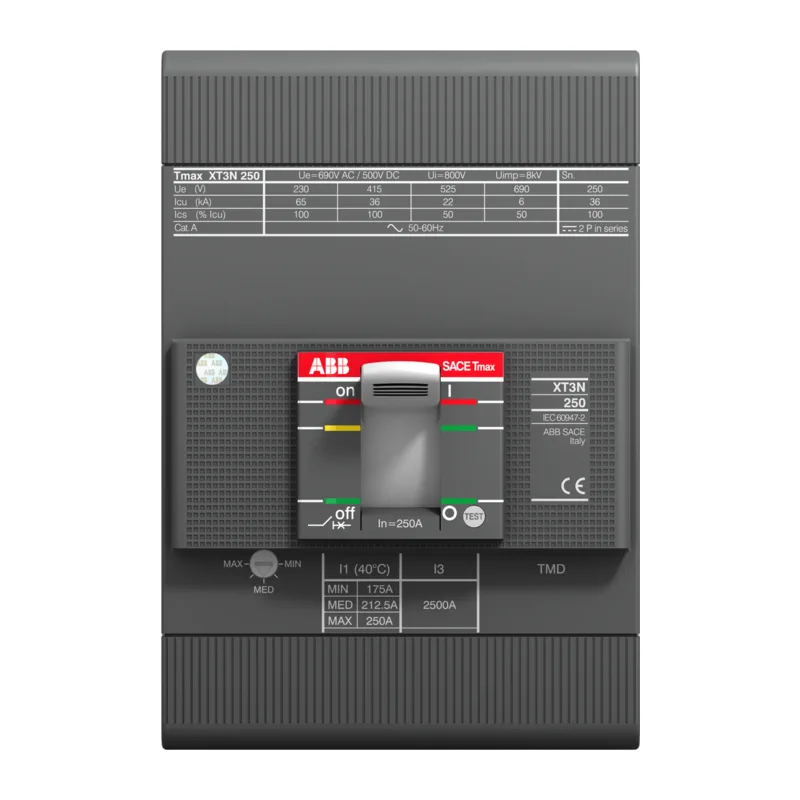 Автомат ABB XT3N 250 TMD 160-1600 3p F F Выключатель автоматический 1SDA068057R1 2