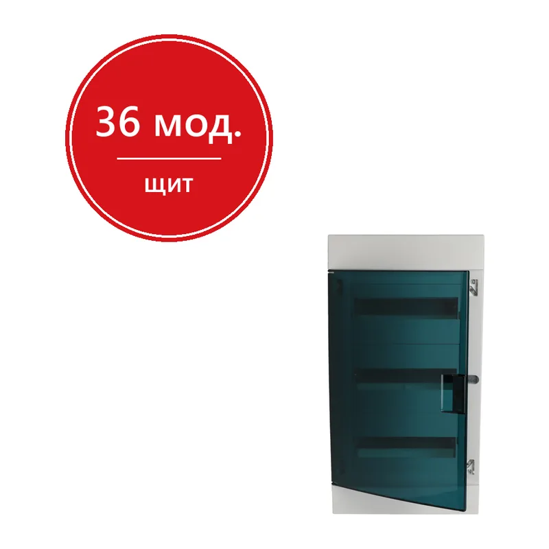 ABB Mistral41 Бокс в нишу 36М зеленая прозрачная дверь (с клемм)