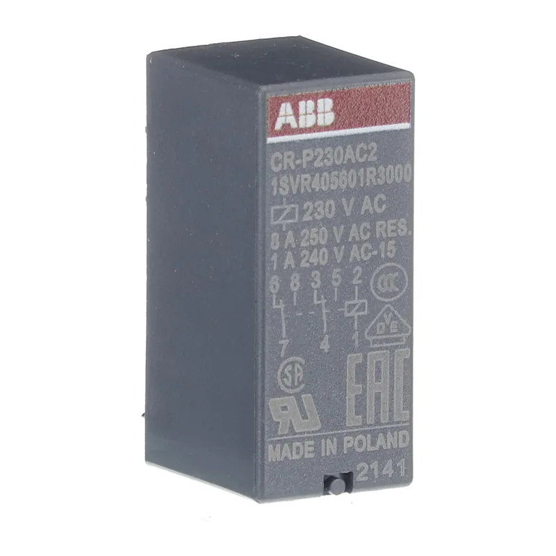 Реле ABB промежуточное CR-P230AC2 230B AC 2ПК (8A) 1SVR405601R3000