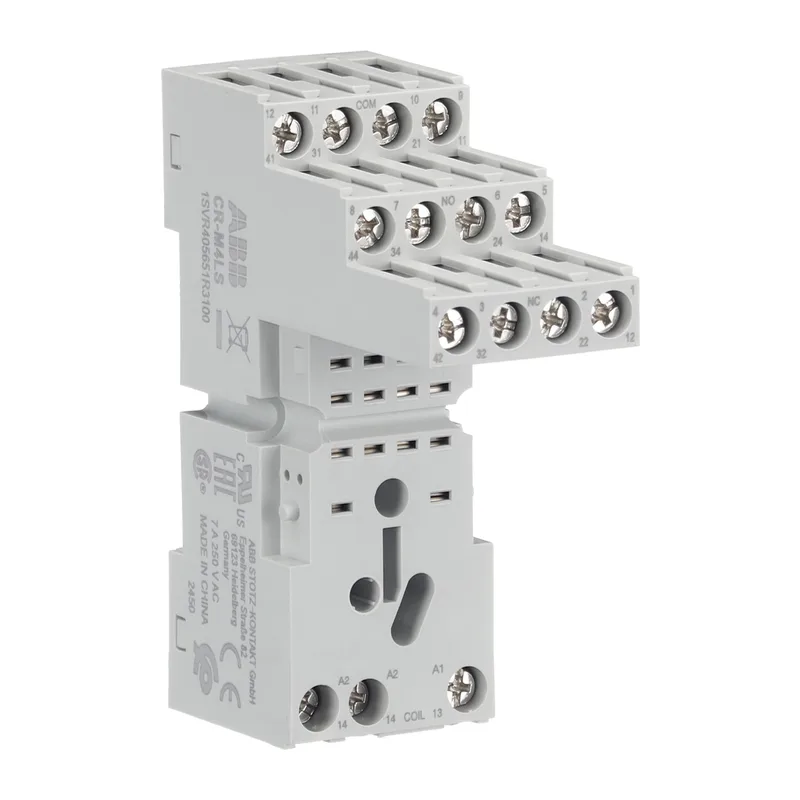 ABB Цоколь CR-M4LS Логическая розетка для реле CR-M с 2 или 4 контактами (1SVR405651R3100 )