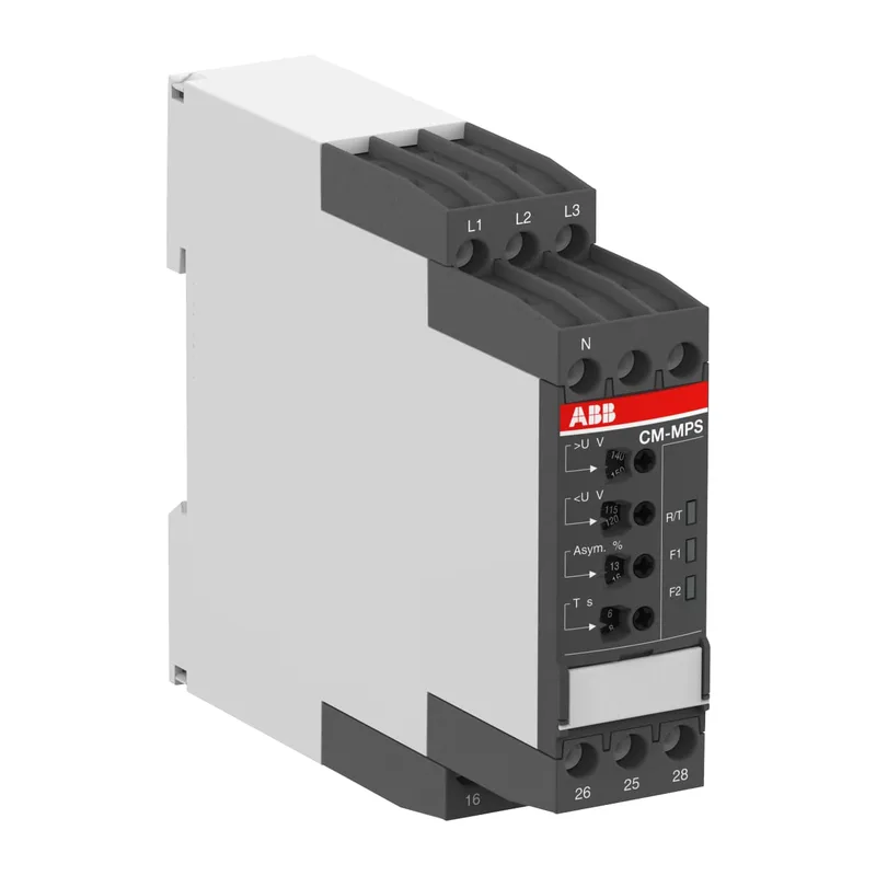 ABB CM-MPS.21S Реле контроля с контр нуля, Umin/Umax3х180-220В/240-280BAC, 2ПК, винтовые клеммы