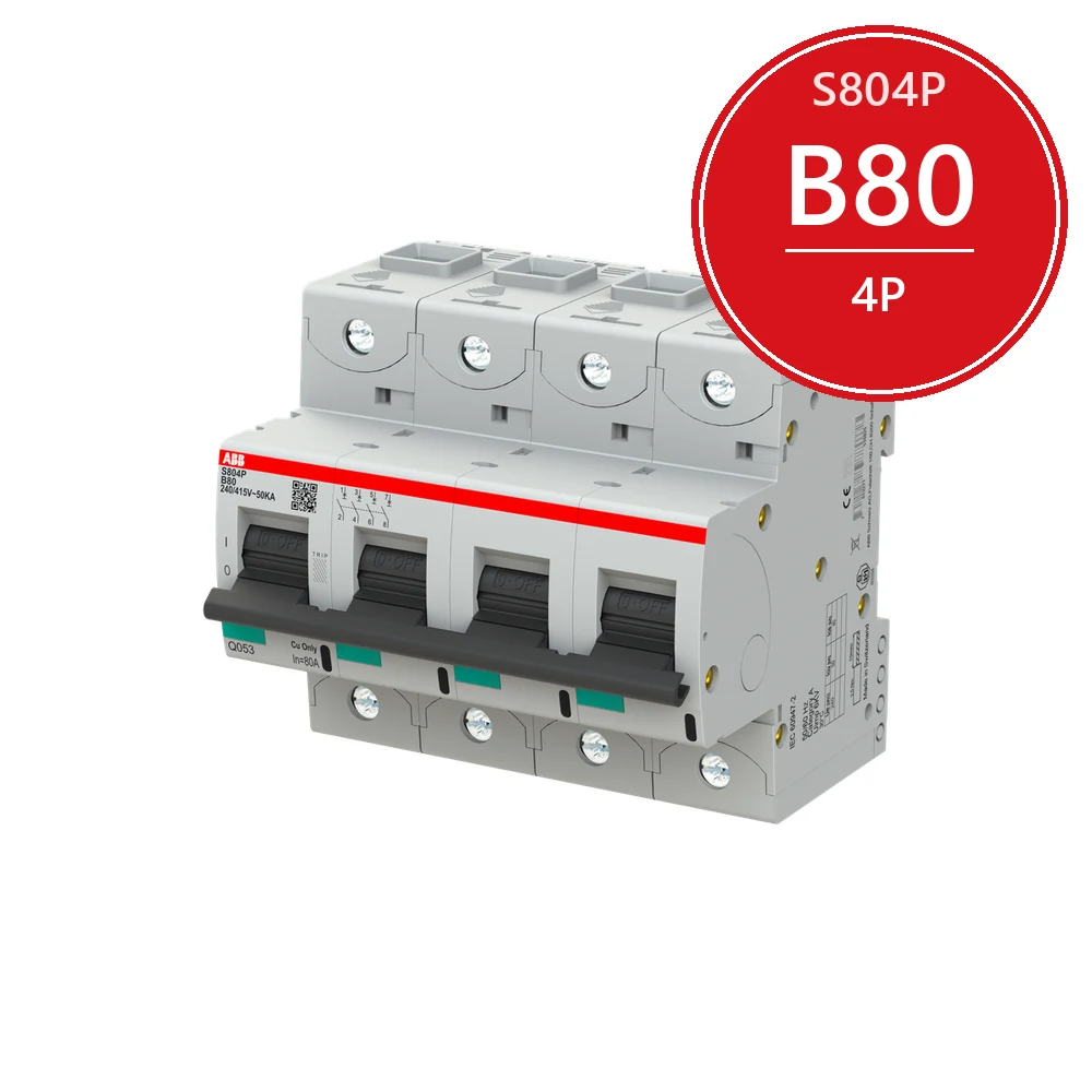 Автоматический выключатель ABB S804P B80 4P 2CCG001223R0001