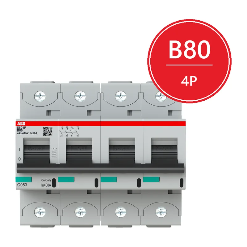 Автоматический выключатель ABB S804P B80 4P 2CCG001223R0001