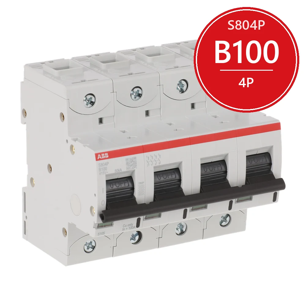 Автоматический выключатель ABB S804P B100 4P 2CCG001224R0001
