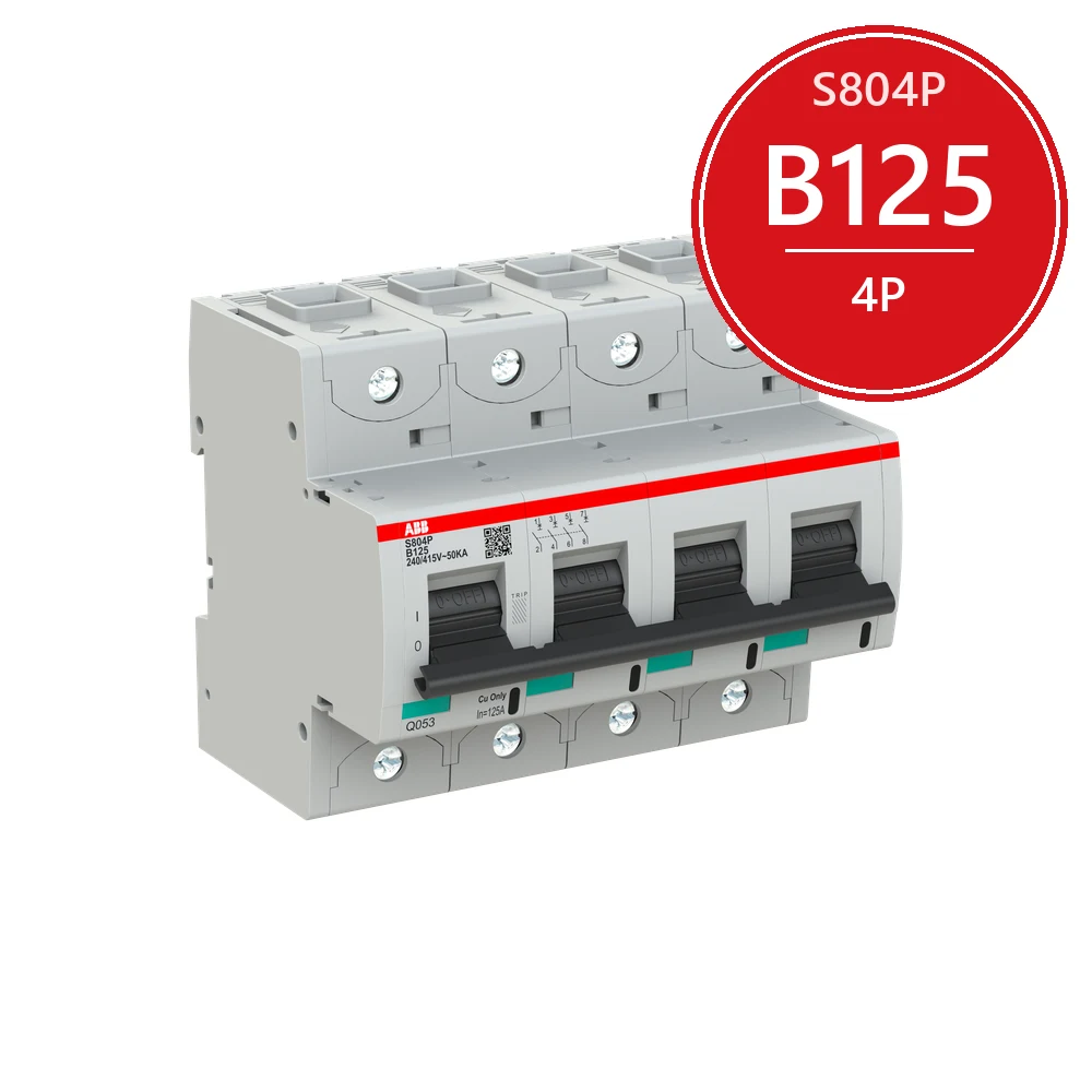 Автоматический выключатель ABB S804P B125 4P 2CCG001225R0001