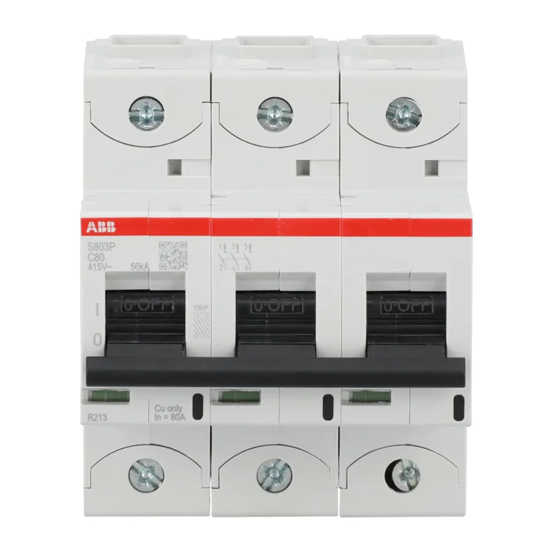 Автоматический выключатель ABB S803P C80 3P 80A (C) 50кА (4.5 мод.) 2CCG001232R0001 2
