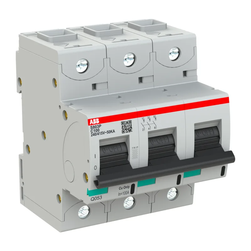 Автоматический выключатель ABB S803P C100 3P 100A, 25kA (хар-ка C) 2CCG001233R0001 4