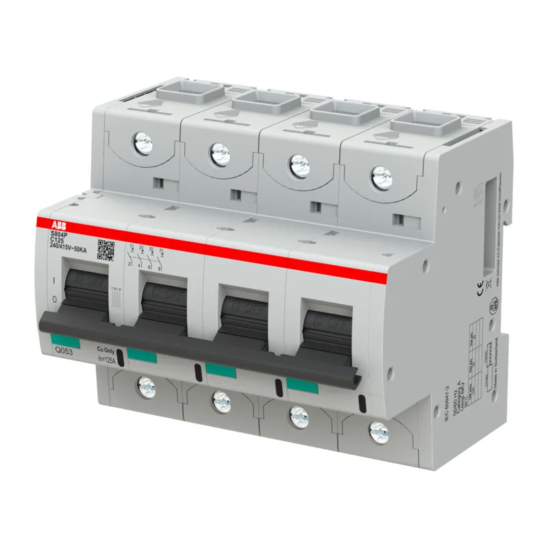 Автоматический выключатель ABB S804P C125 4P 2CCG001237R0001 3